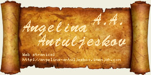 Angelina Antuljeskov vizit kartica